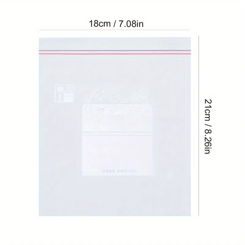 1520304065pcs Clear Zip Bags for Food Storage