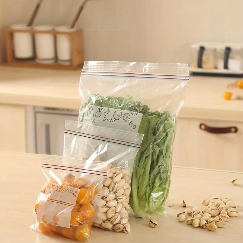 1520304065pcs Clear Zip Bags for Food Storage