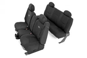 1999-2006 Chevrolet Silverado Seat Covers - 1500 (NON GMC Models) Front & Rear Black Neoprene - Rough Country 91019