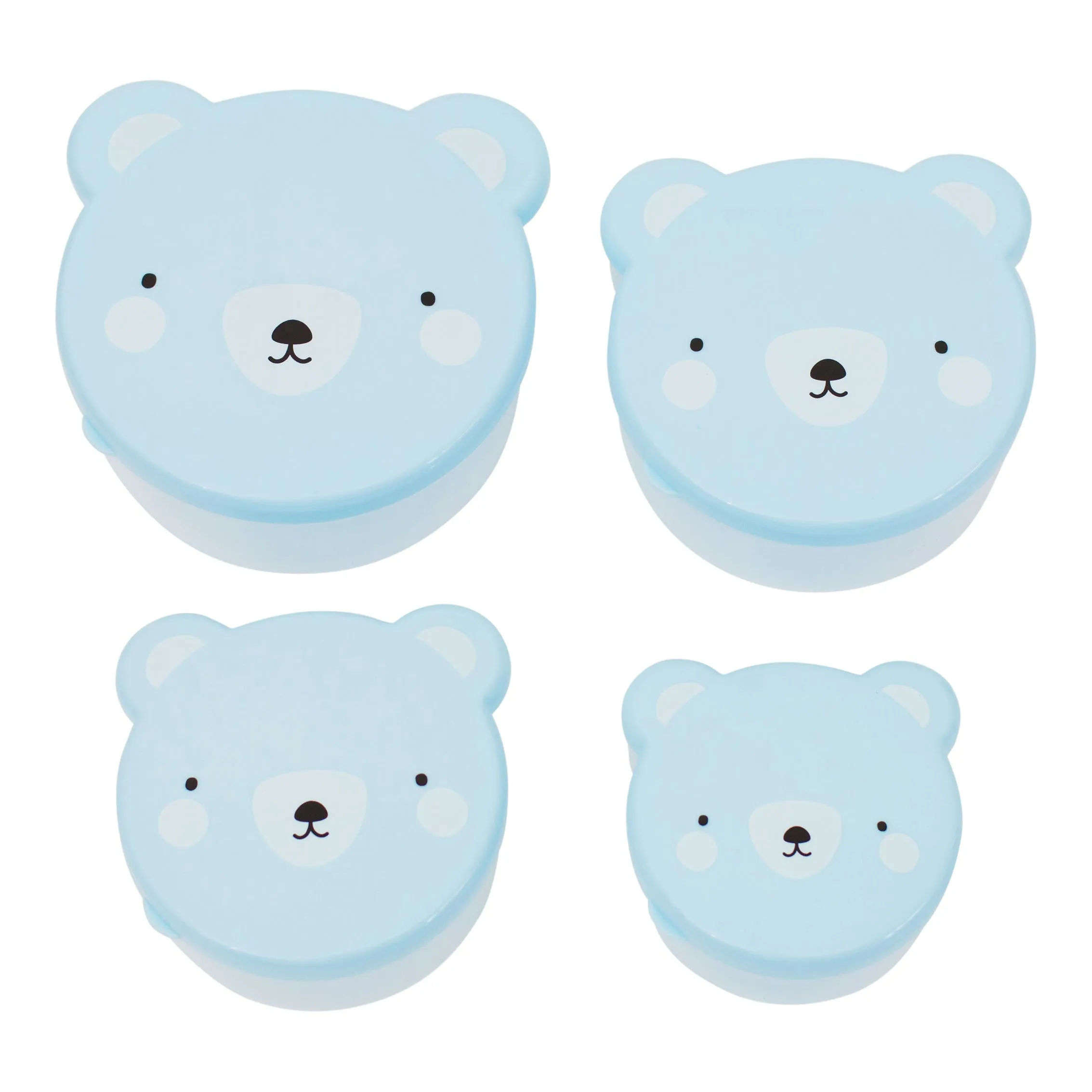 A Little Lovely Company Snack Box Bear Blue