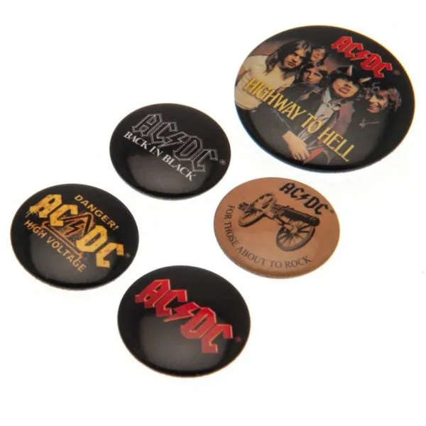 AC/DC Button Badge Set