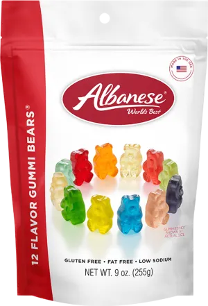 Albanese Gusset Bag Gummy Bears 12 Flavors 9oz