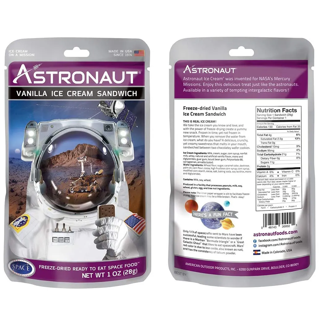 Astronaut - Freeze-Dried Vanilla Ice Cream Sandwich - 6 Pack