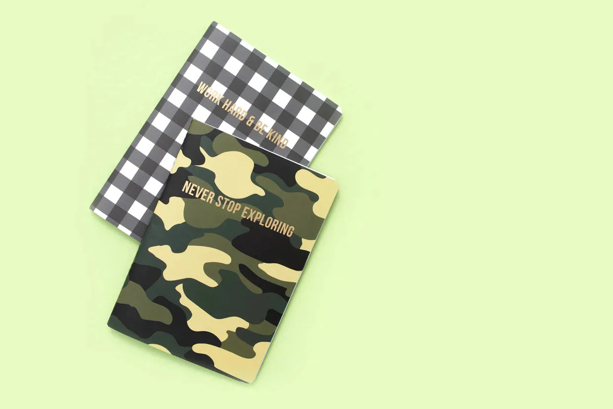 Camo   Gingham Notebook Set