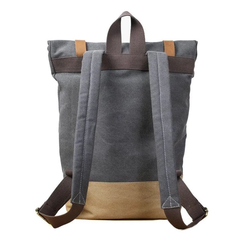 CF13 HANDMADE CANVAS LEATHER BACKPACK