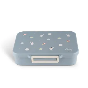 Citron Incredible Tritan Lunchbox with Saucer - Spaceship - Dusty Blue