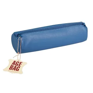 Clairefontaine Age-Bag Round Leather Pencil Case, Blue