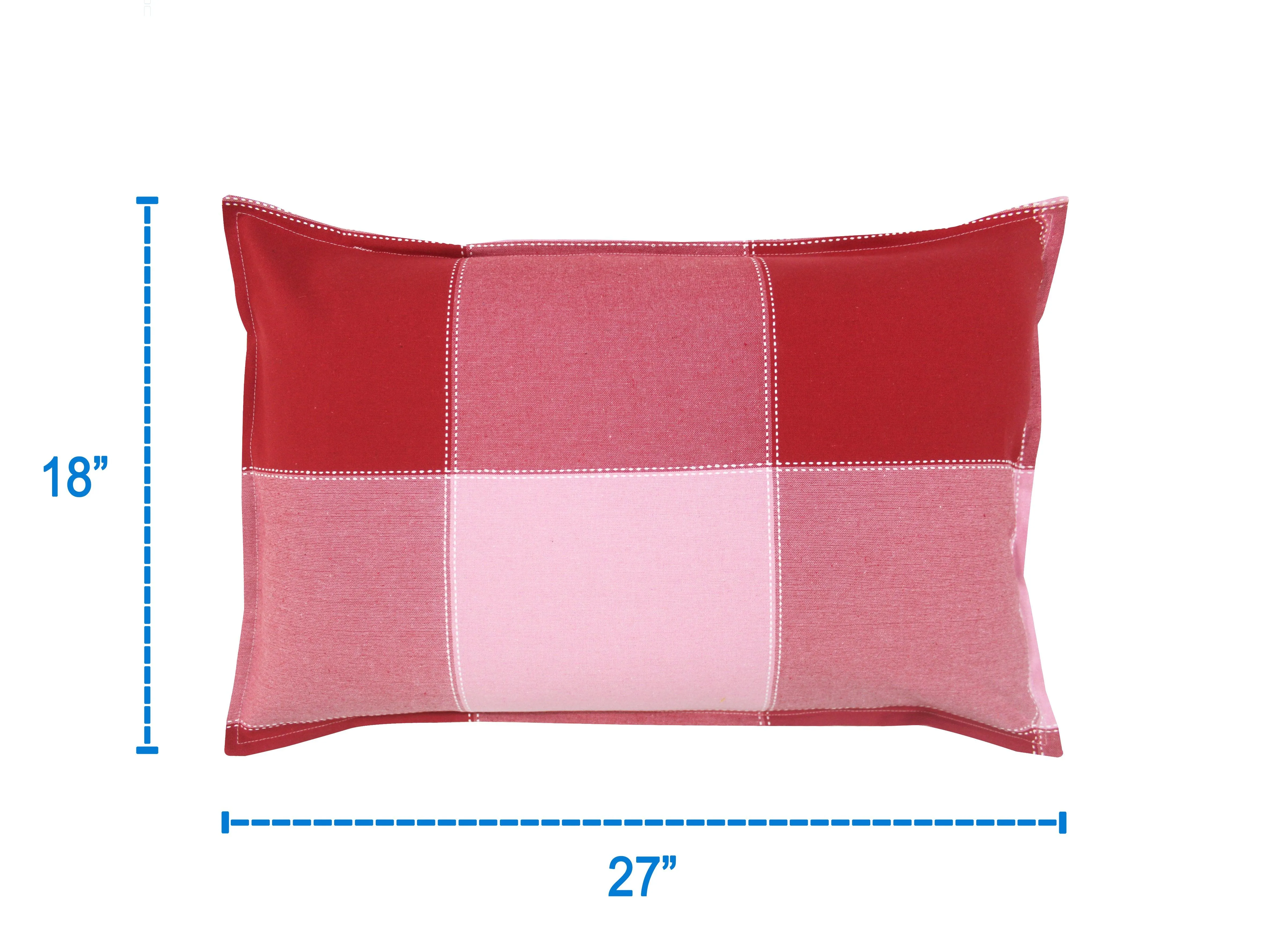 Cotton 4 Way Dobby Red Pillow Covers Pack Of 2