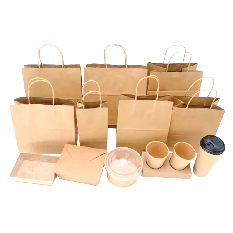 Custom print ECO-friendly heavy duty kraft paper shopping bags