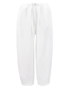 Drawstring Arch Pant - White