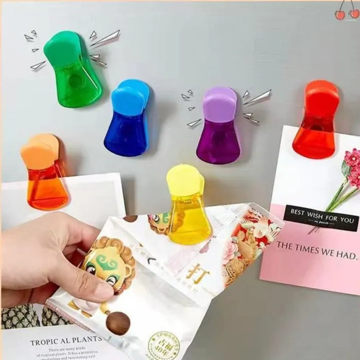 Fridge Magnetic Food Sealing Note Clips