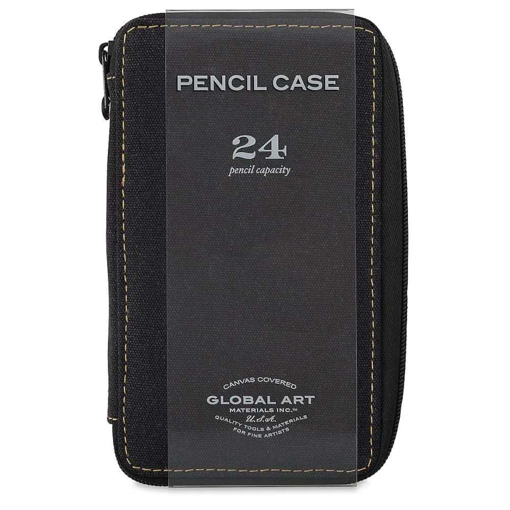 Global Art Canvas Pencil Case - Black