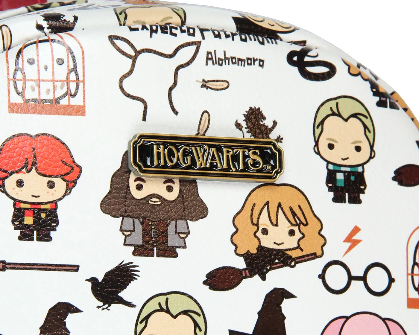 Harry Potter Allover Chibi Character Pattern Faux Leather Tote Bag Mini Backpack