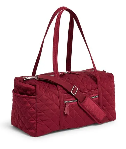 Iconic Medium Travel Duffel - Berry Red