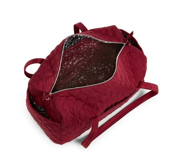 Iconic Medium Travel Duffel - Berry Red