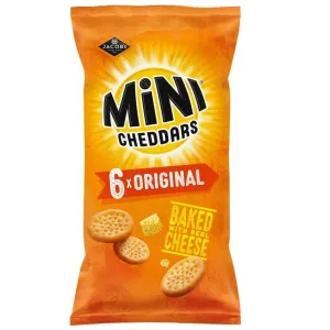 Jacob's Mini Cheddars Original Baked Snacks 6pk 23g