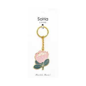 King Protea Enamel Keychain