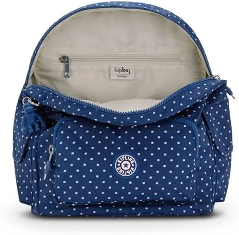 Kipling City Pack Women's Small Backpack, Soft Blue Polka Dot