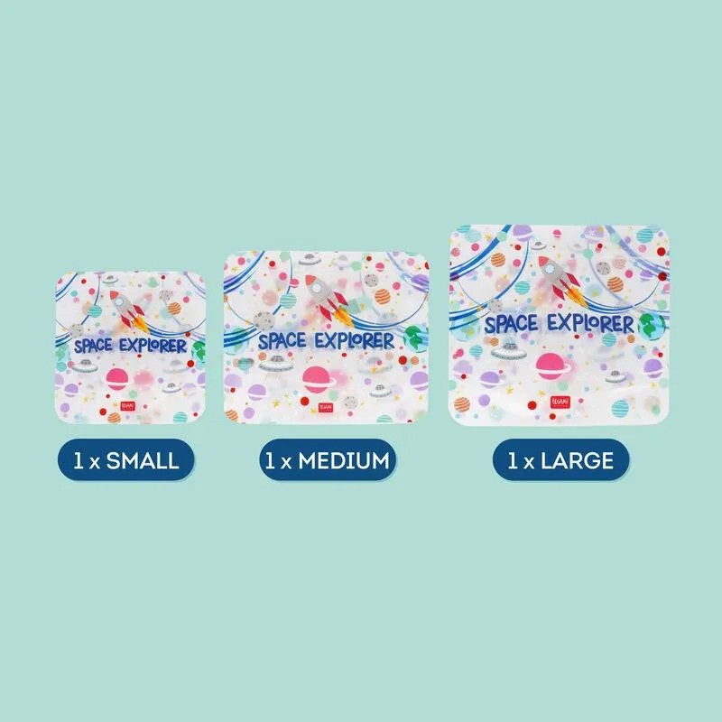 Legami Snack Bag 3pk - Space Explorer