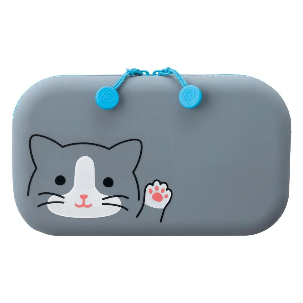 Lihit Lab Punilabo Zipper Pouch - Grey Cat