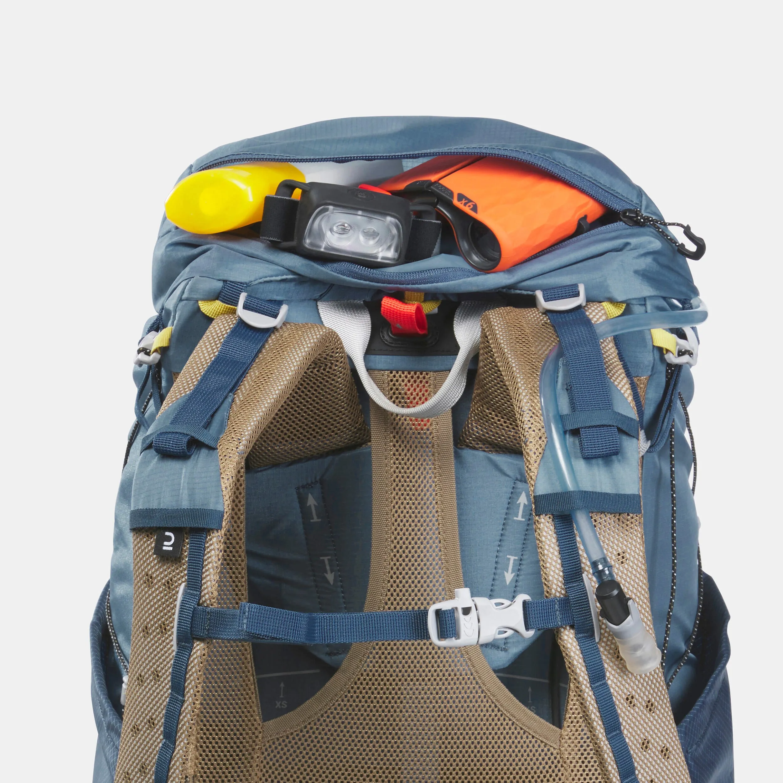 Men's tourist backpack 50 10 l Forclaz MT900 UL, gray-blue