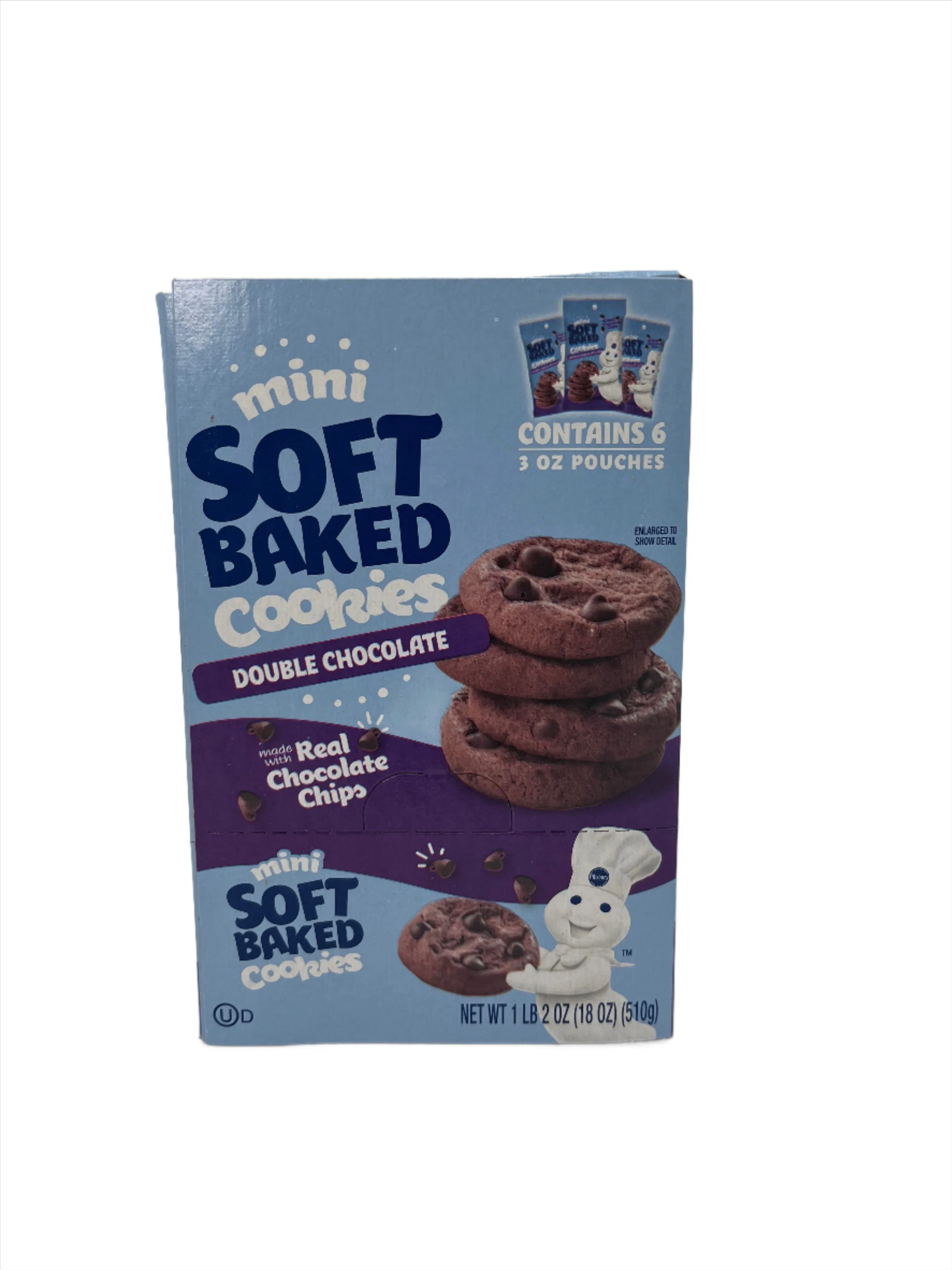 Mini Soft Baked Cookies- Double Chocolate- 3 oz bag- Case of 6 bags