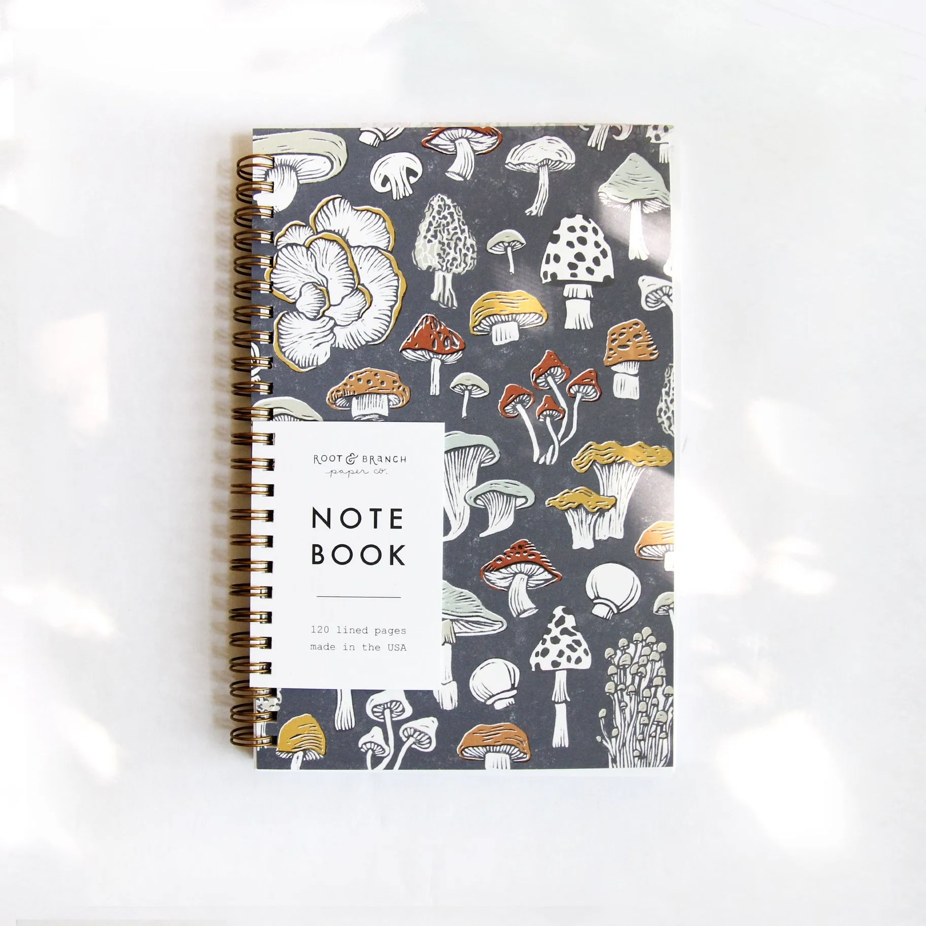 Mushroom and Fungi Spiral Bound Notebook