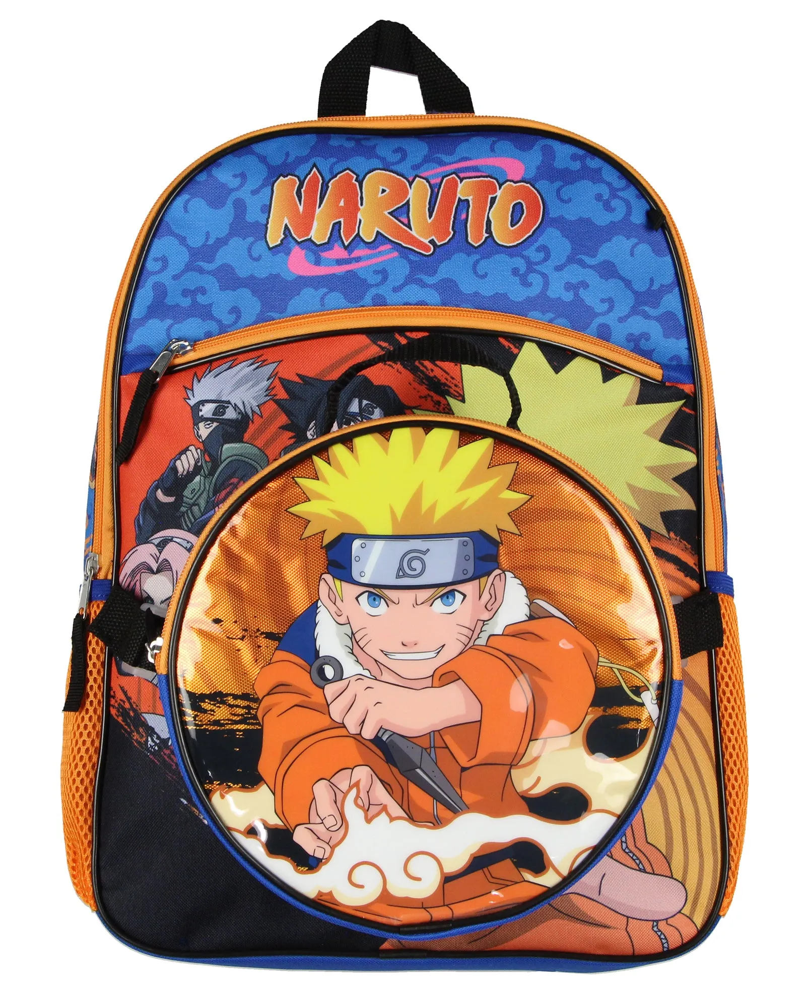 Naruto Anime Character Group 16" Youth 5-Piece Backpack Set For School Or Travel