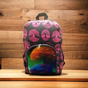 Native Style Pink and Black Backpack