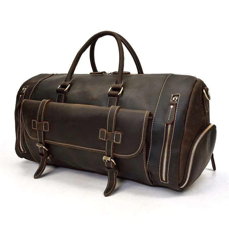 Norseman 100% Leather Weekender with shoe pocket