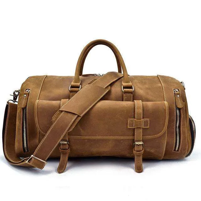 Norseman 100% Leather Weekender with shoe pocket