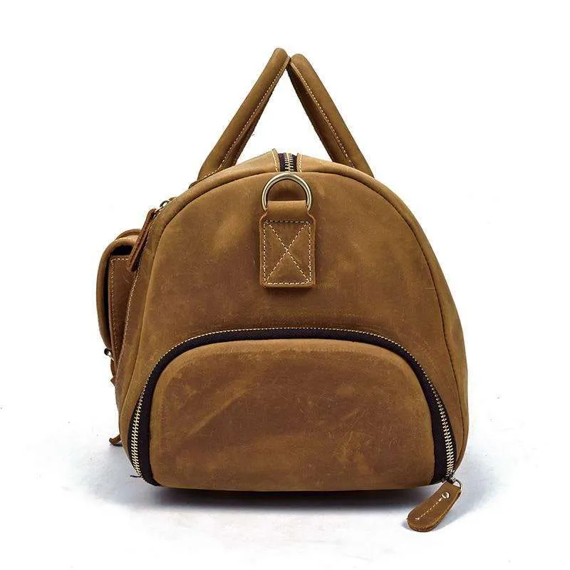 Norseman 100% Leather Weekender with shoe pocket