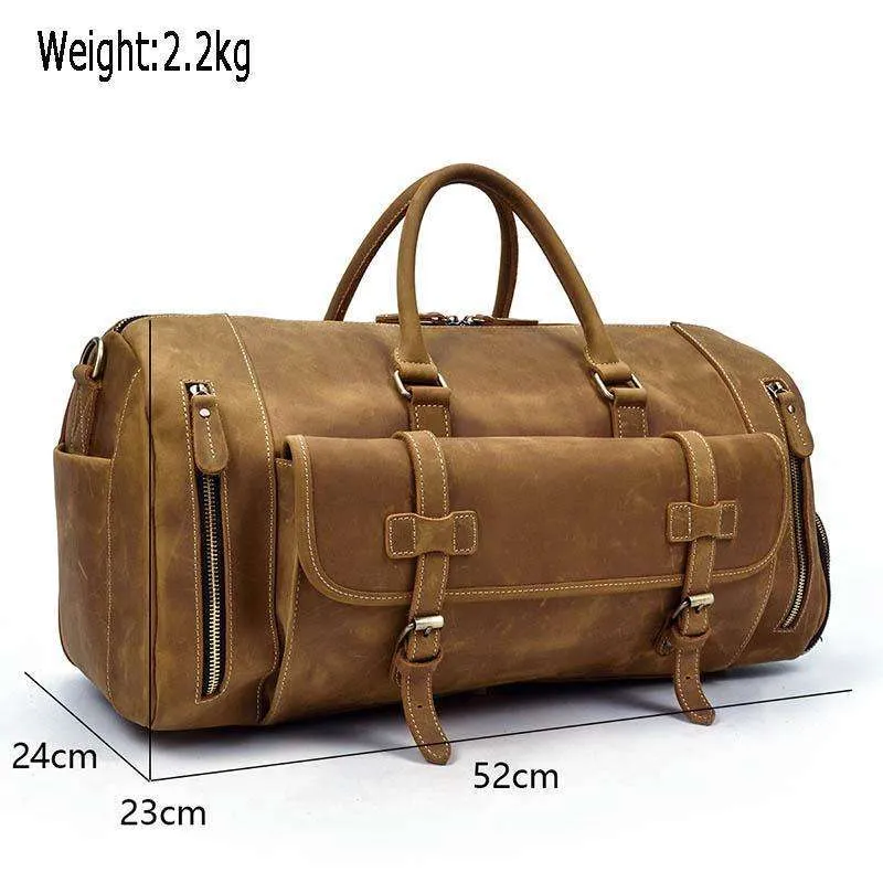 Norseman 100% Leather Weekender with shoe pocket