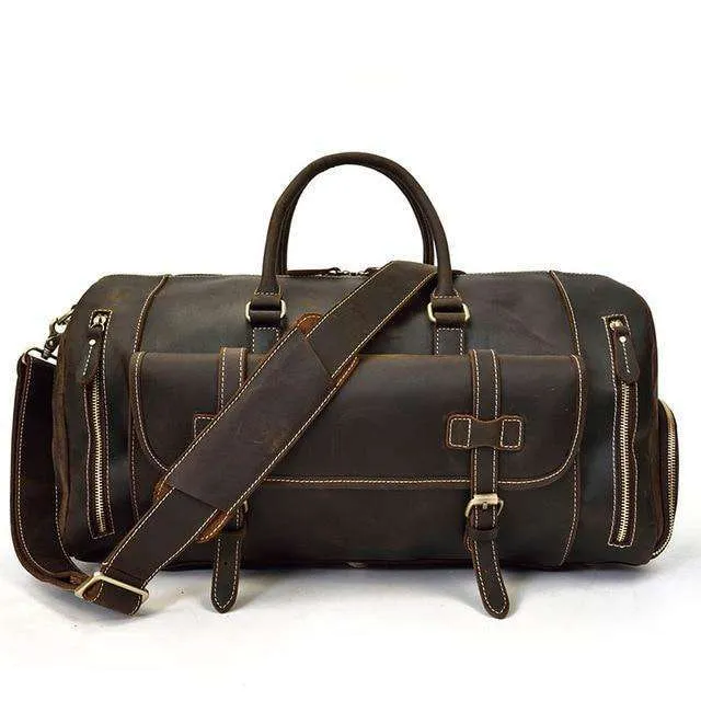 Norseman 100% Leather Weekender with shoe pocket