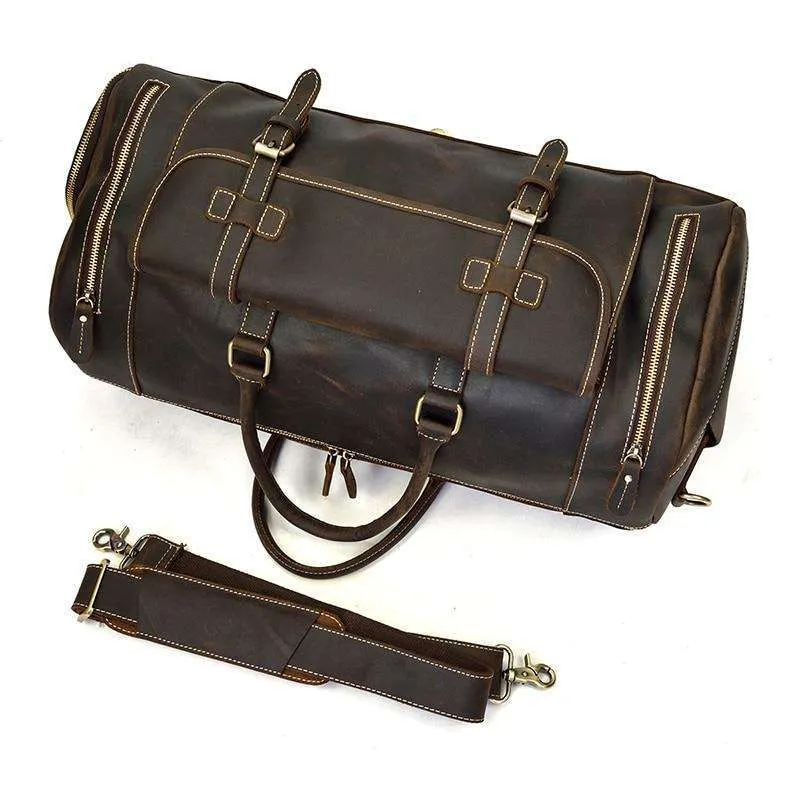 Norseman 100% Leather Weekender with shoe pocket