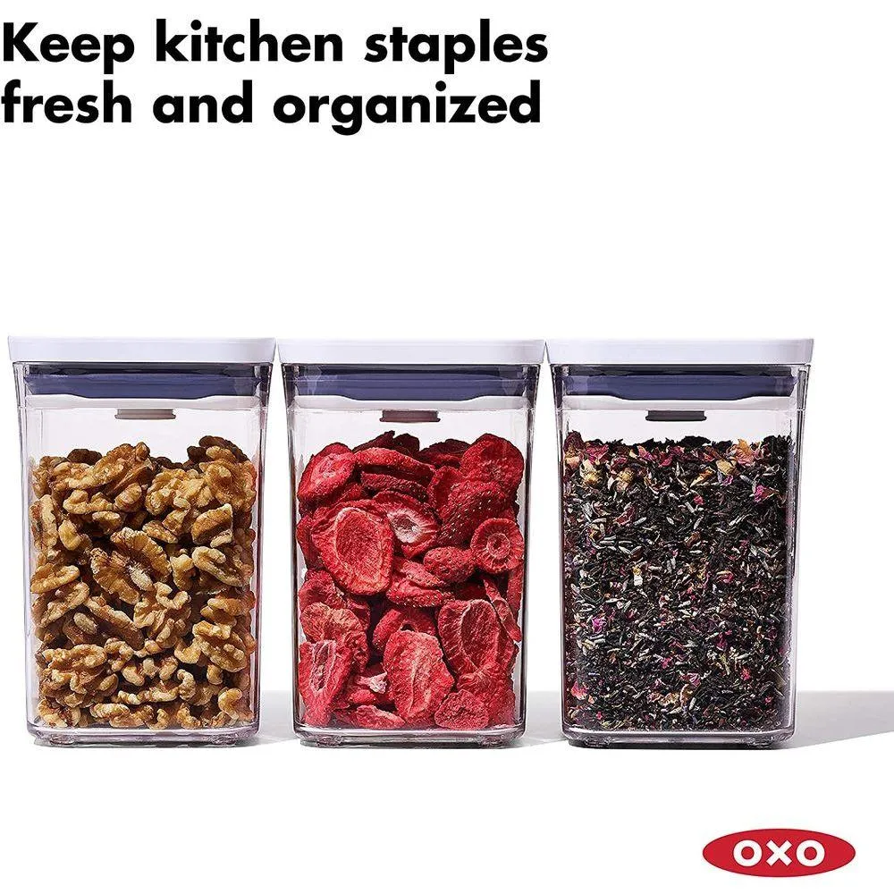 OXO Pop 2.0 3 Piece Square Pantry Container Set