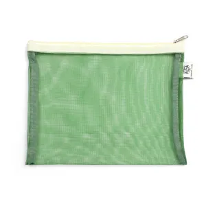 Paper Tigre Mesh Pouch, Medium - Green & Yellow