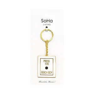 Press for Beach Boy Enamel Keychain