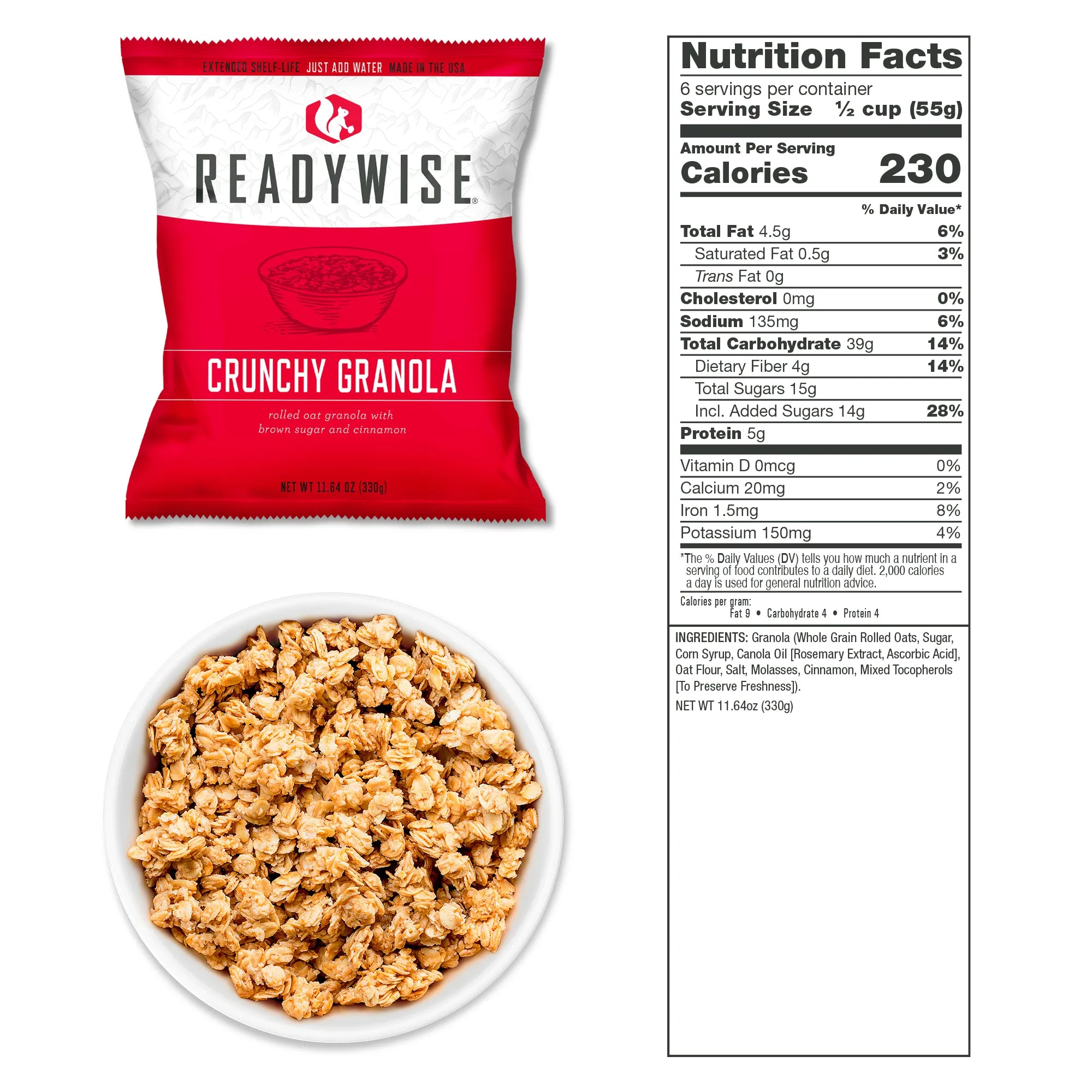 ReadyWise - 2160 Serving Package (18 buckets) - 12 Entrée and 6 Breakfast