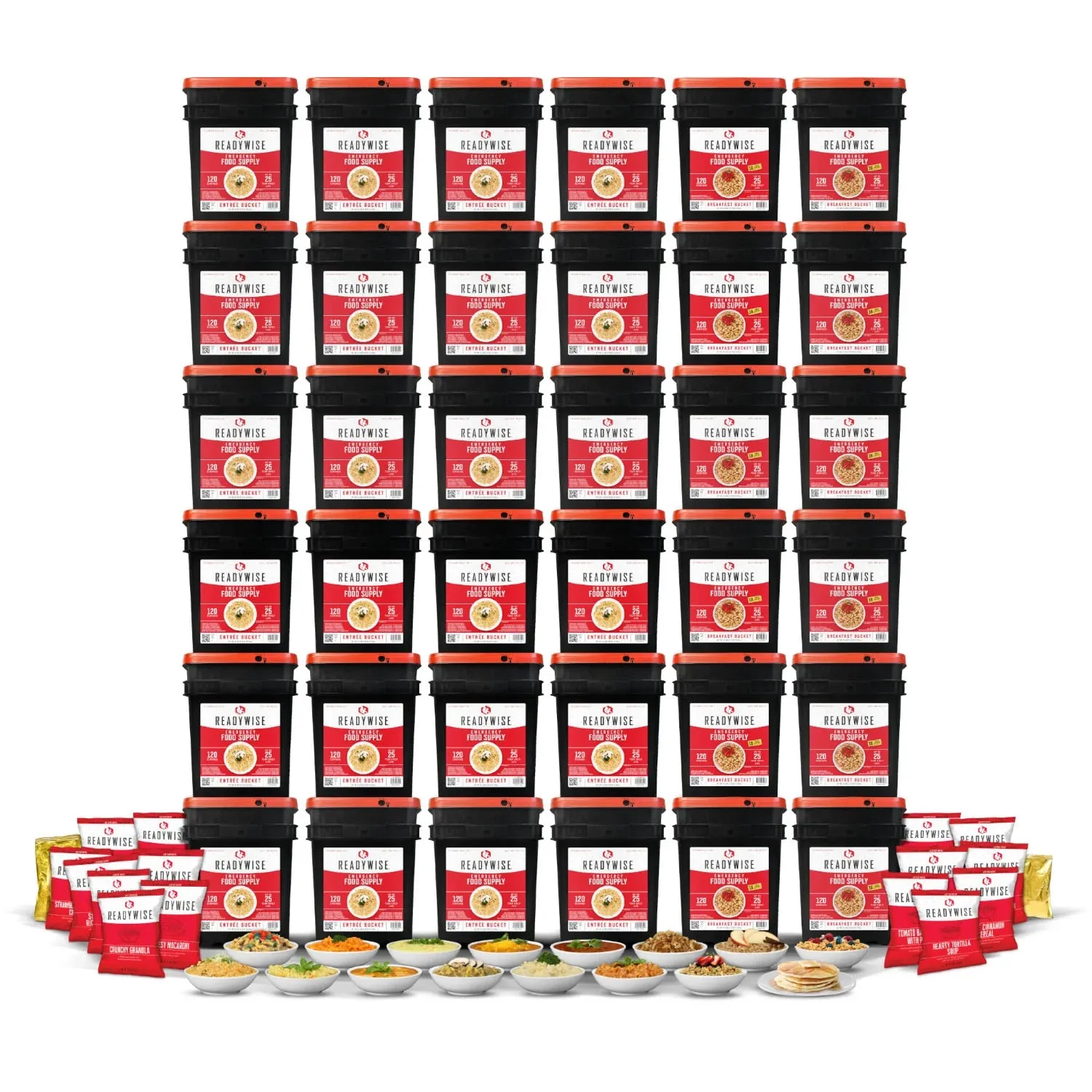 ReadyWise - 4320 Serving Package - (36 Buckets) 24 Entrée and 12 Breakfast