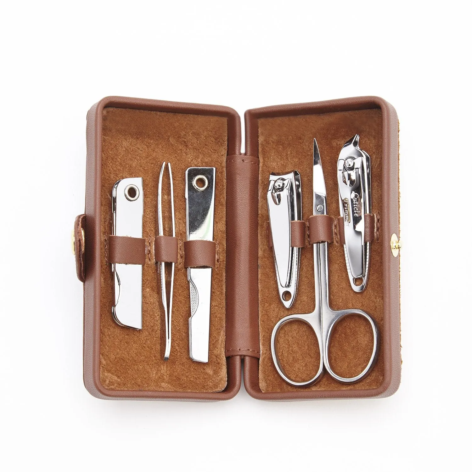 Royce Personalized Suede Lined Manicure Set