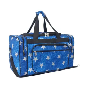 !SALE! Royal Blue Glitter Super Star NGIL Canvas 20" Duffle Bag