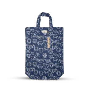 Shopping Bag - Cup & Saucer - Navy