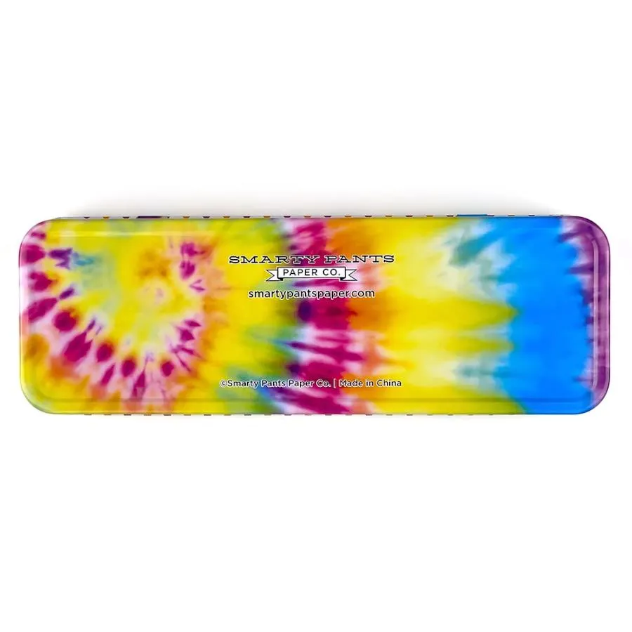 Smarty Pants Paper Pencil Box - Smiley Tie Dye