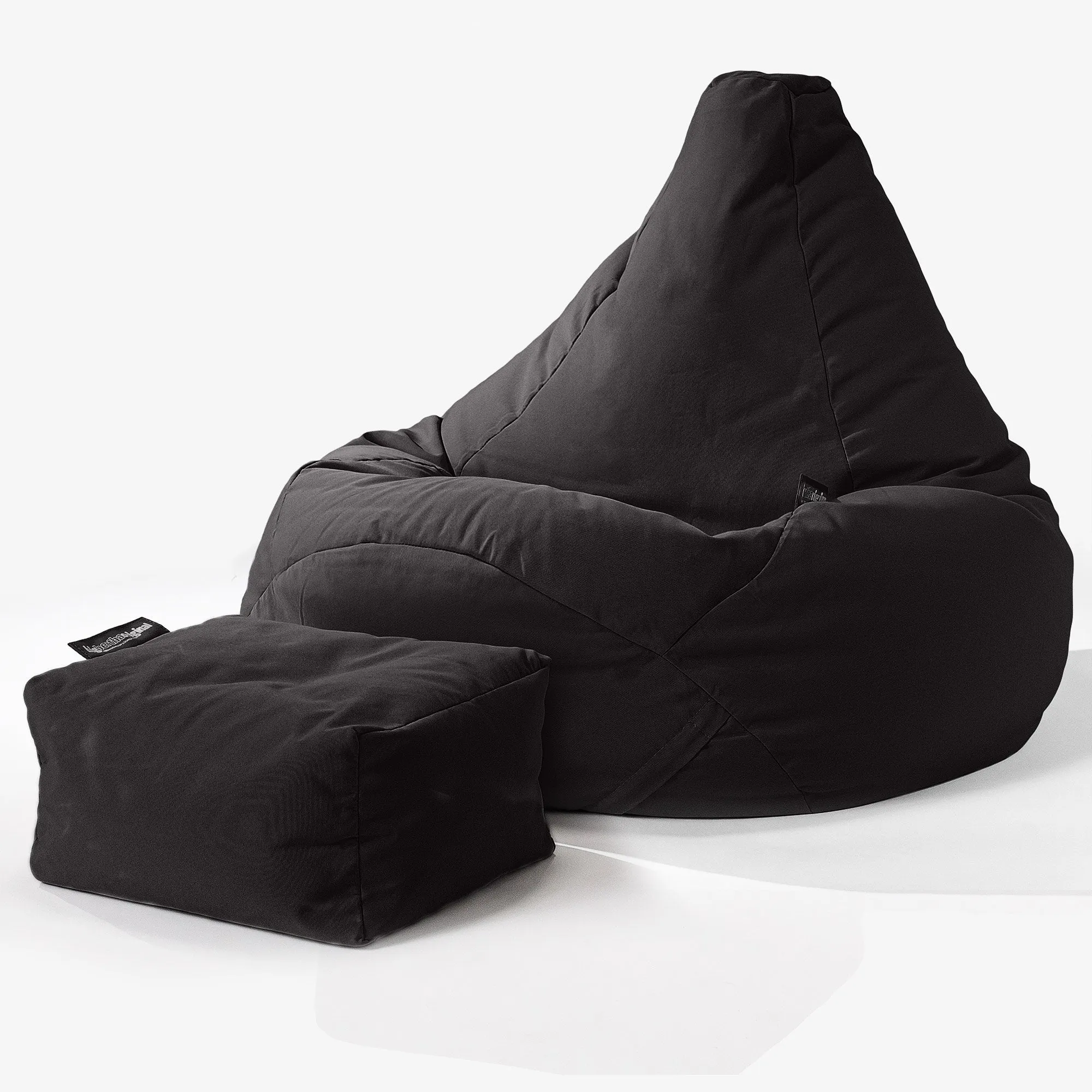 SoleiStorm™ Ultra 2000 h  Outdoor Highback Bean Bag Chair - Olefin Black