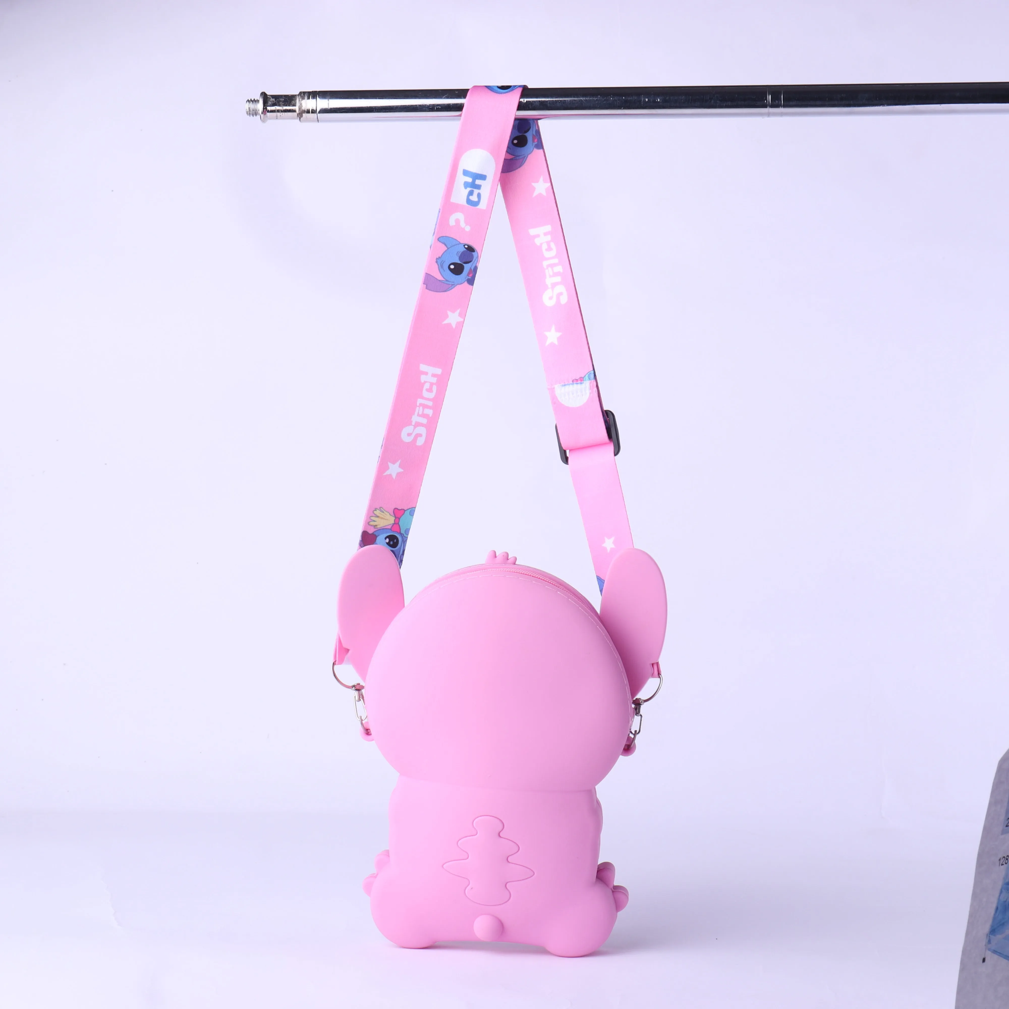 STITCH SILICON SLING BAG - PINK