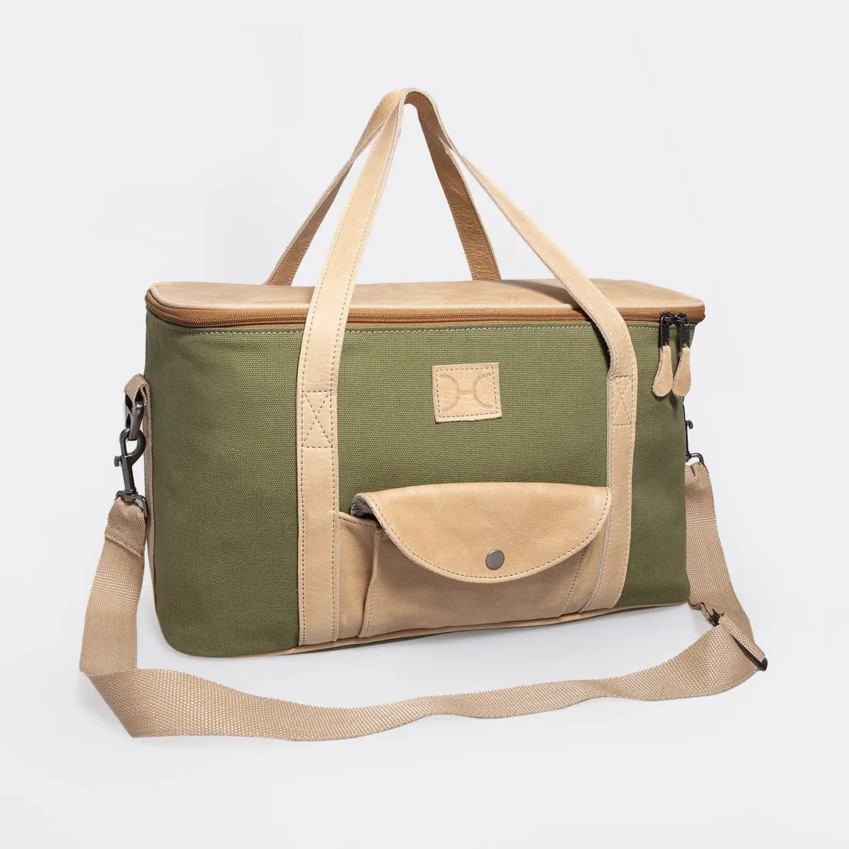 Thandana Canvas & Leather Caddy Cooler Bag