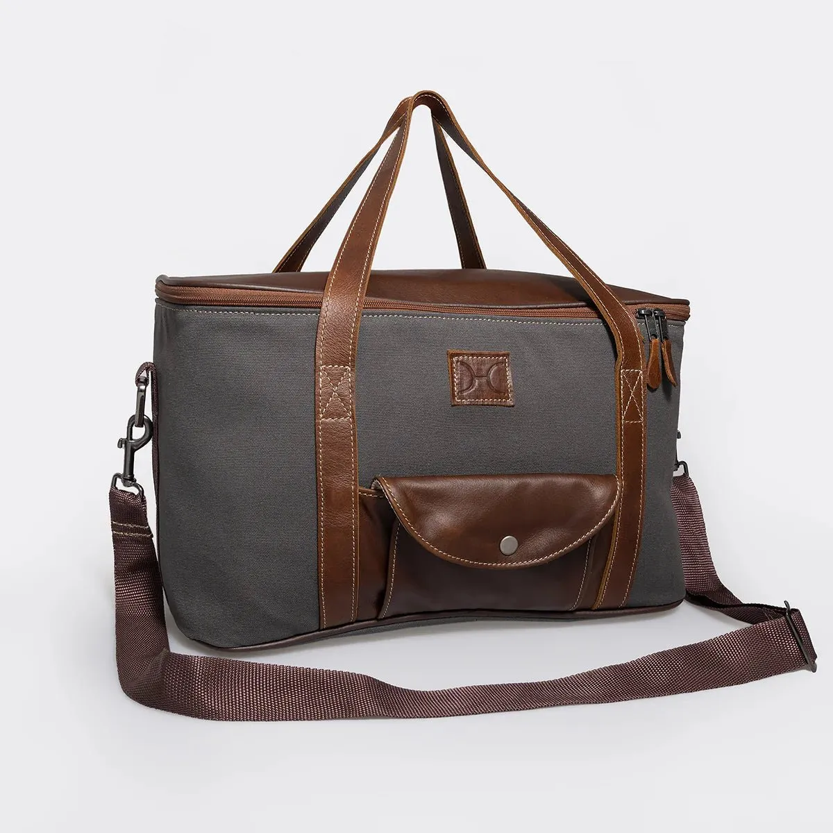 Thandana Canvas & Leather Caddy Cooler Bag