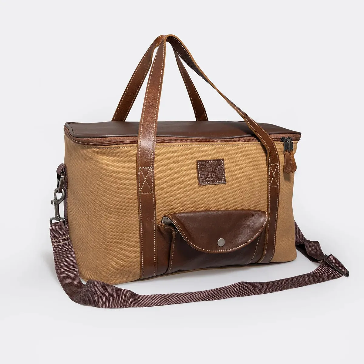 Thandana Canvas & Leather Caddy Cooler Bag