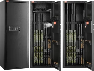 Vevor 6-8 Rifle Gun Safe with Digital Keypad Removable Shelf 3 Bullet Cases and Emergency Keys New